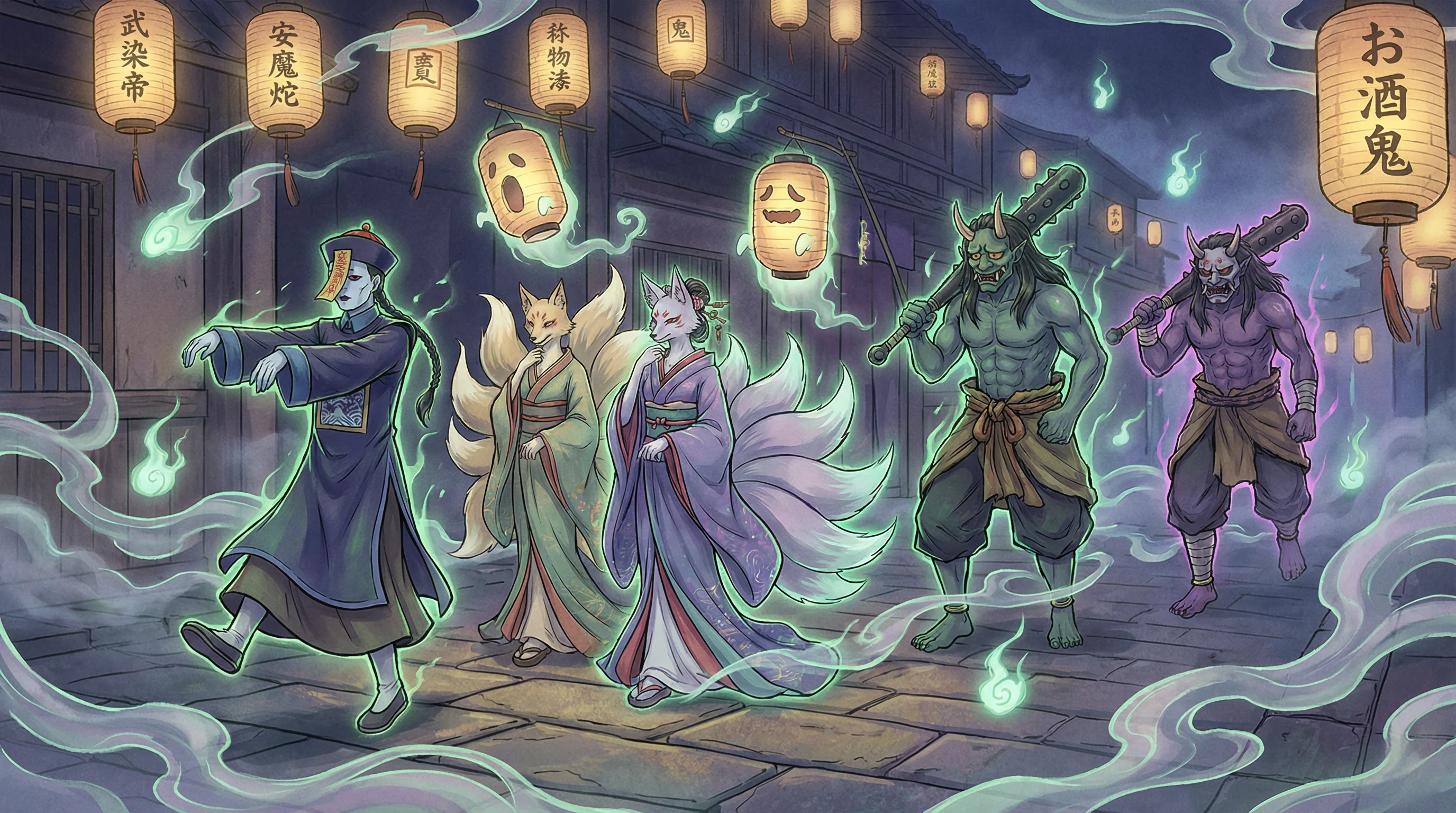 百鬼夜行 - 梦幻胡姬琵琶行歌词 中日鬼怪动漫